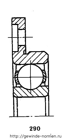 Шариковый радиальный однорядный подшипник чертеж